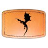 Faux Leather Engravable Patch - Curved Rectangle Thumbnail