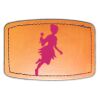Faux Leather Engravable Patch - Curved Rectangle Thumbnail