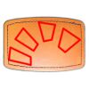 Faux Leather Engravable Patch - Curved Rectangle Thumbnail