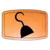 Faux Leather Engravable Patch - Curved Rectangle Thumbnail
