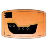 Faux Leather Engravable Patch - Curved Rectangle Thumbnail