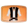 Faux Leather Engravable Patch - Curved Rectangle Thumbnail