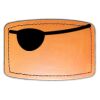 Faux Leather Engravable Patch - Curved Rectangle Thumbnail