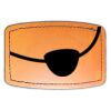 Faux Leather Engravable Patch - Curved Rectangle Thumbnail