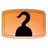 Faux Leather Engravable Patch - Curved Rectangle Thumbnail