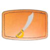 Faux Leather Engravable Patch - Curved Rectangle Thumbnail