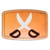Faux Leather Engravable Patch - Curved Rectangle Thumbnail