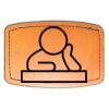Faux Leather Engravable Patch - Curved Rectangle Thumbnail