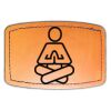 Faux Leather Engravable Patch - Curved Rectangle Thumbnail