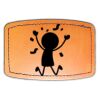 Faux Leather Engravable Patch - Curved Rectangle Thumbnail