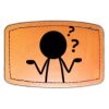Faux Leather Engravable Patch - Curved Rectangle Thumbnail