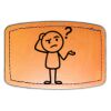Faux Leather Engravable Patch - Curved Rectangle Thumbnail
