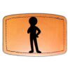 Faux Leather Engravable Patch - Curved Rectangle Thumbnail