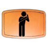 Faux Leather Engravable Patch - Curved Rectangle Thumbnail