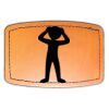 Faux Leather Engravable Patch - Curved Rectangle Thumbnail