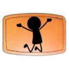 Faux Leather Engravable Patch - Curved Rectangle Thumbnail