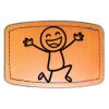 Faux Leather Engravable Patch - Curved Rectangle Thumbnail
