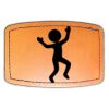 Faux Leather Engravable Patch - Curved Rectangle Thumbnail