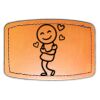 Faux Leather Engravable Patch - Curved Rectangle Thumbnail