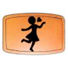 Faux Leather Engravable Patch - Curved Rectangle Thumbnail