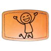 Faux Leather Engravable Patch - Curved Rectangle Thumbnail