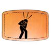 Faux Leather Engravable Patch - Curved Rectangle Thumbnail