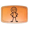 Faux Leather Engravable Patch - Curved Rectangle Thumbnail