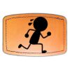Faux Leather Engravable Patch - Curved Rectangle Thumbnail
