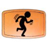 Faux Leather Engravable Patch - Curved Rectangle Thumbnail