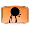 Faux Leather Engravable Patch - Curved Rectangle Thumbnail