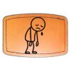 Faux Leather Engravable Patch - Curved Rectangle Thumbnail