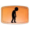 Faux Leather Engravable Patch - Curved Rectangle Thumbnail