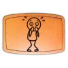 Faux Leather Engravable Patch - Curved Rectangle Thumbnail