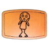Faux Leather Engravable Patch - Curved Rectangle Thumbnail