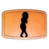 Faux Leather Engravable Patch - Curved Rectangle Thumbnail