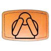Faux Leather Engravable Patch - Curved Rectangle Thumbnail