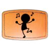 Faux Leather Engravable Patch - Curved Rectangle Thumbnail