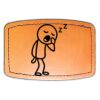 Faux Leather Engravable Patch - Curved Rectangle Thumbnail