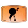 Faux Leather Engravable Patch - Curved Rectangle Thumbnail