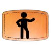 Faux Leather Engravable Patch - Curved Rectangle Thumbnail