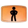 Faux Leather Engravable Patch - Curved Rectangle Thumbnail