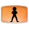 Faux Leather Engravable Patch - Curved Rectangle Thumbnail