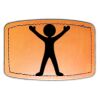 Faux Leather Engravable Patch - Curved Rectangle Thumbnail