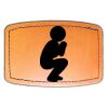 Faux Leather Engravable Patch - Curved Rectangle Thumbnail