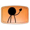 Faux Leather Engravable Patch - Curved Rectangle Thumbnail