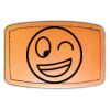 Faux Leather Engravable Patch - Curved Rectangle Thumbnail
