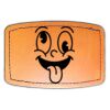 Faux Leather Engravable Patch - Curved Rectangle Thumbnail