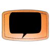Faux Leather Engravable Patch - Curved Rectangle Thumbnail