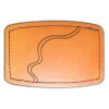 Faux Leather Engravable Patch - Curved Rectangle Thumbnail