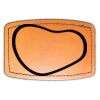 Faux Leather Engravable Patch - Curved Rectangle Thumbnail
